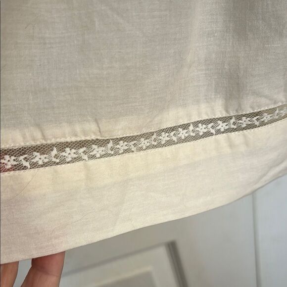 TOPSHOP Size 6 Cream Pullover Dress Lightweight Lace Victorian Fit & Flare Midi - Picture 4 of 8